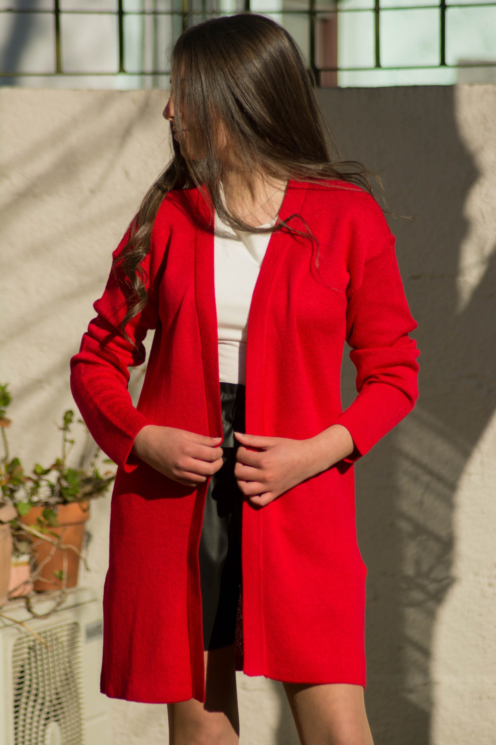 Saco básico largo viscosa